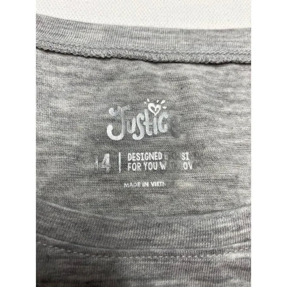 Girls Justice Gray Graphic‎ Print Unicorn 